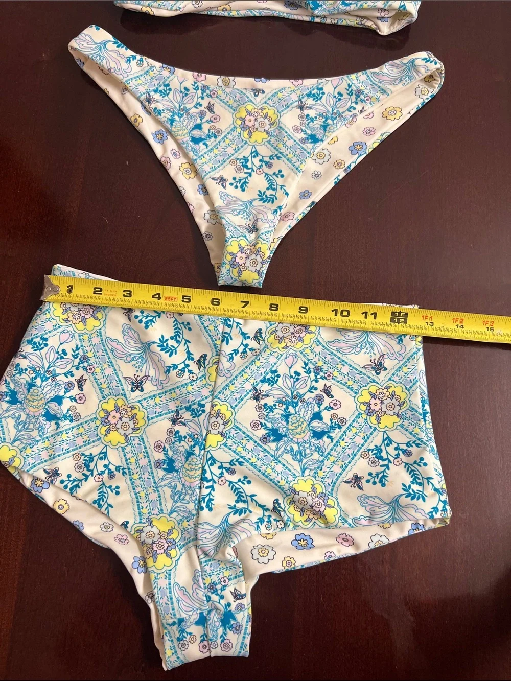 🌞 Cabana Del Sol NWT Reversible Floral Print 3 Piece Bikini Set women size S